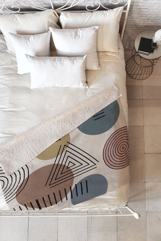 Sheila Wenzel-Ganny Mix It Up Geo Pattern Fleece Throw Blanket