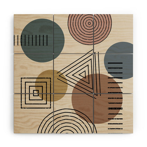 Sheila Wenzel-Ganny Mix It Up Geo Pattern Wood Wall Mural