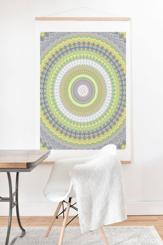 Sheila Wenzel-Ganny Mixed Pastel Mandala Art Print And Hanger