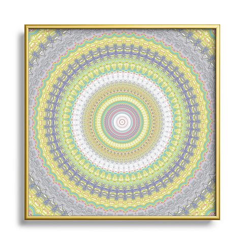 Sheila Wenzel-Ganny Mixed Pastel Mandala Metal Square Framed Art Print