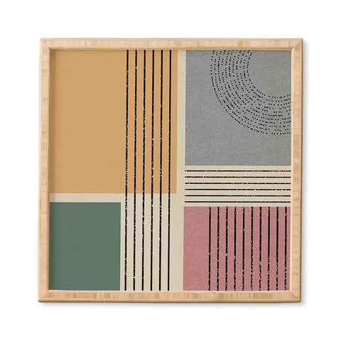 Sheila Wenzel-Ganny Modern Geo Design Framed Wall Art