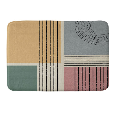 Sheila Wenzel-Ganny Modern Geo Design Memory Foam Bath Mat
