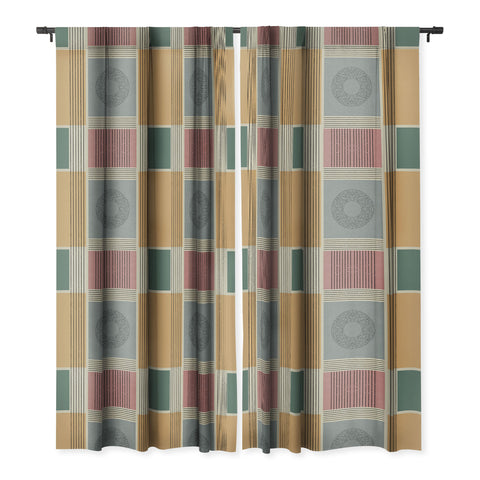 Sheila Wenzel-Ganny Modern Geo Design Blackout Window Curtain