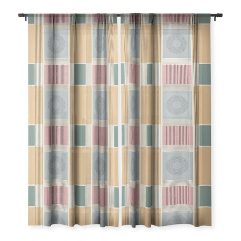 Sheila Wenzel-Ganny Modern Geo Design Sheer Window Curtain