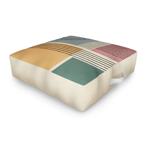 Sheila Wenzel-Ganny Modern Geo Design Outdoor Floor Cushion