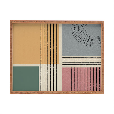 Sheila Wenzel-Ganny Modern Geo Design Rectangular Tray