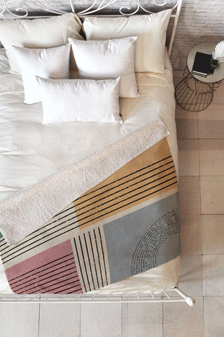 Sheila Wenzel-Ganny Modern Geo Design Fleece Throw Blanket
