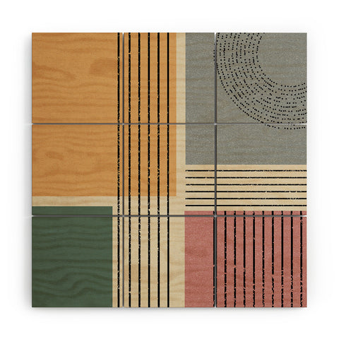 Sheila Wenzel-Ganny Modern Geo Design Wood Wall Mural