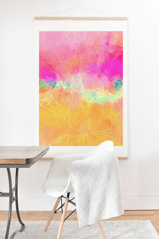 Sheila Wenzel-Ganny Modern Pastel Rainbow Cascade Art Print And Hanger