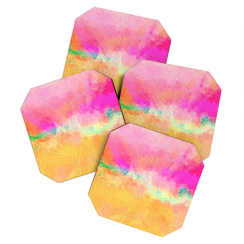 Sheila Wenzel-Ganny Modern Pastel Rainbow Cascade Coaster Set