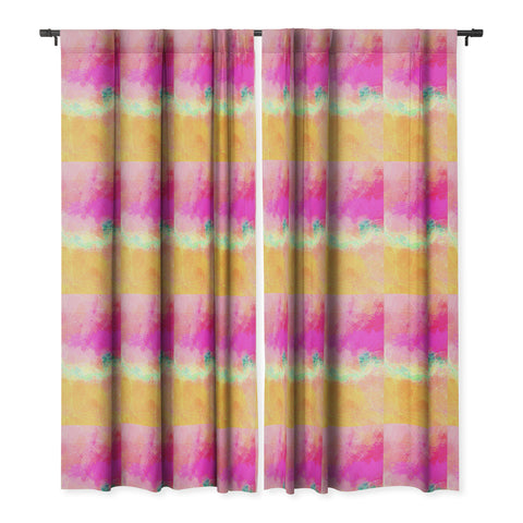 Sheila Wenzel-Ganny Modern Pastel Rainbow Cascade Blackout Window Curtain