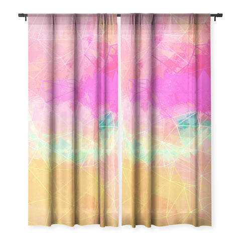 Sheila Wenzel-Ganny Modern Pastel Rainbow Cascade Sheer Non Repeat