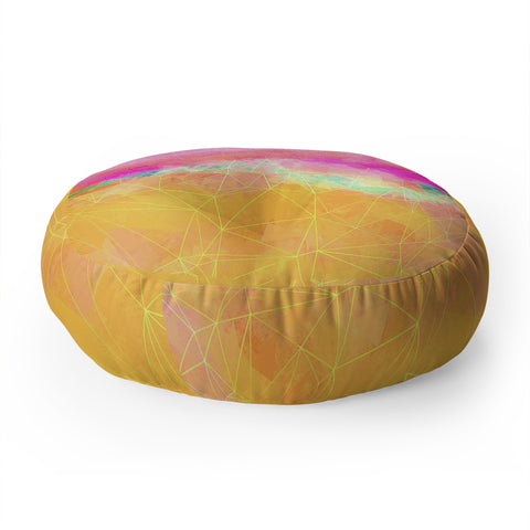 Sheila Wenzel-Ganny Modern Pastel Rainbow Cascade Floor Pillow Round