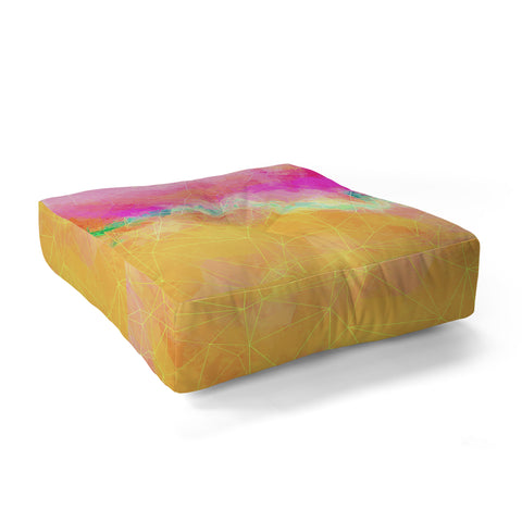 Sheila Wenzel-Ganny Modern Pastel Rainbow Cascade Floor Pillow Square