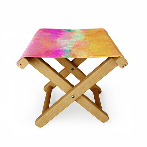 Sheila Wenzel-Ganny Modern Pastel Rainbow Cascade Folding Stool