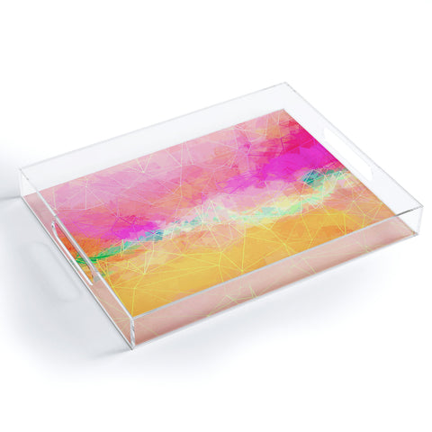 Sheila Wenzel-Ganny Modern Pastel Rainbow Cascade Acrylic Tray