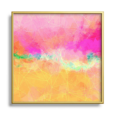 Sheila Wenzel-Ganny Modern Pastel Rainbow Cascade Metal Square Framed Art Print