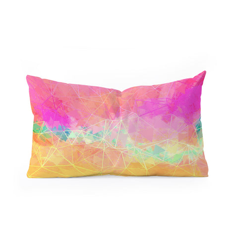 Sheila Wenzel-Ganny Modern Pastel Rainbow Cascade Oblong Throw Pillow