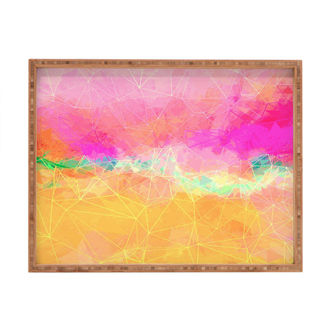 Sheila Wenzel-Ganny Modern Pastel Rainbow Cascade Rectangular Tray