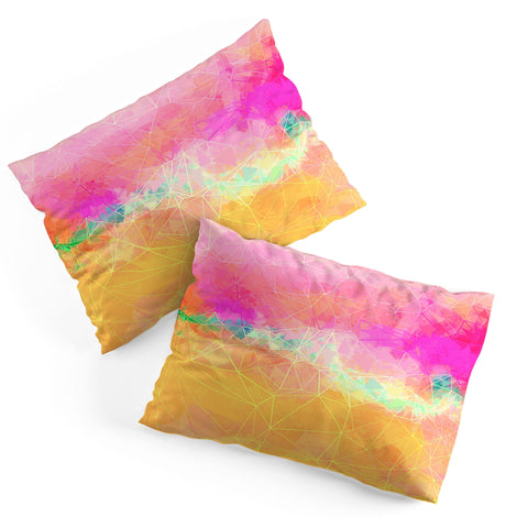 Sheila Wenzel-Ganny Modern Pastel Rainbow Cascade Pillow Shams