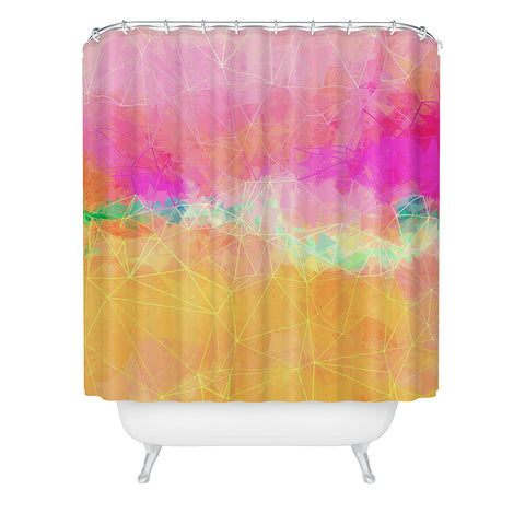 Sheila Wenzel-Ganny Modern Pastel Rainbow Cascade Shower Curtain