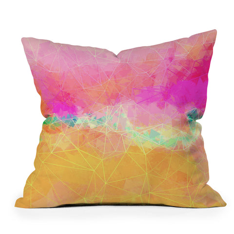 Sheila Wenzel-Ganny Modern Pastel Rainbow Cascade Throw Pillow