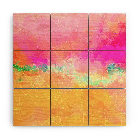 Sheila Wenzel-Ganny Modern Pastel Rainbow Cascade Wood Wall Mural