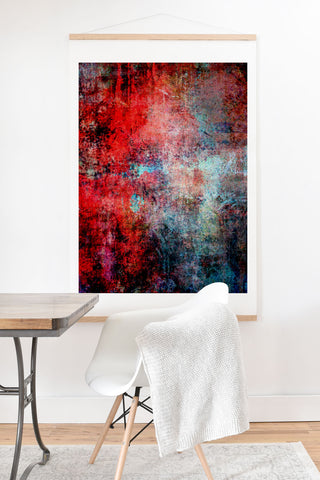 Sheila Wenzel-Ganny Modern Red Abstract Art Print And Hanger