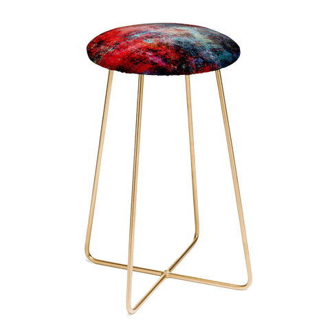 Sheila Wenzel-Ganny Modern Red Abstract Counter Stool