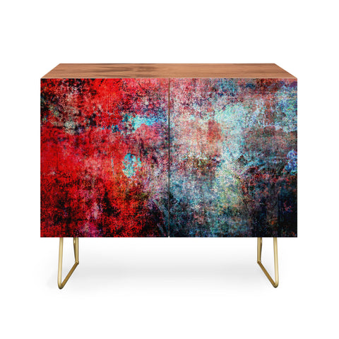 Sheila Wenzel-Ganny Modern Red Abstract Credenza