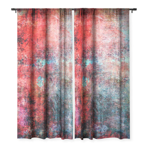 Sheila Wenzel-Ganny Modern Red Abstract Sheer Non Repeat