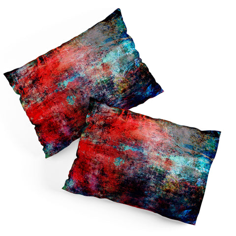 Sheila Wenzel-Ganny Modern Red Abstract Pillow Shams