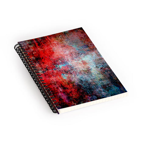 Sheila Wenzel-Ganny Modern Red Abstract Spiral Notebook