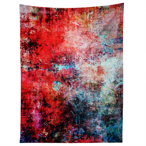 Sheila Wenzel-Ganny Modern Red Abstract Tapestry
