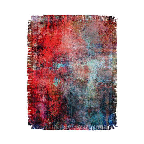 Sheila Wenzel-Ganny Modern Red Abstract Throw Blanket