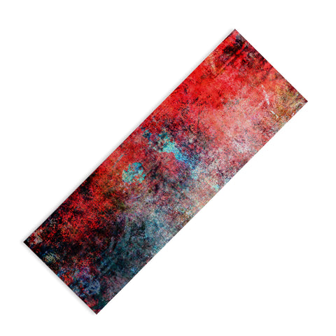 Sheila Wenzel-Ganny Modern Red Abstract Yoga Mat
