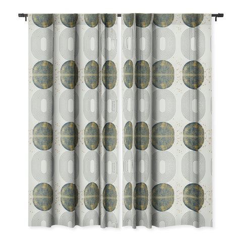 Sheila Wenzel-Ganny Moon Stardust Rainbow Blackout Window Curtain