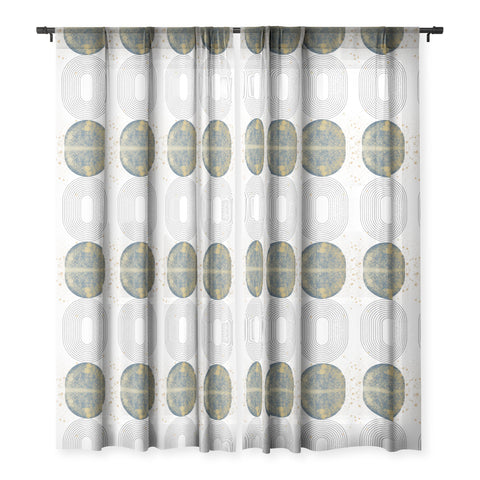 Sheila Wenzel-Ganny Moon Stardust Rainbow Sheer Window Curtain