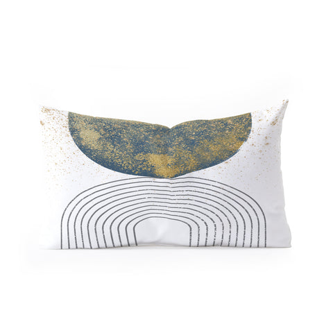 Sheila Wenzel-Ganny Moon Stardust Rainbow Oblong Throw Pillow