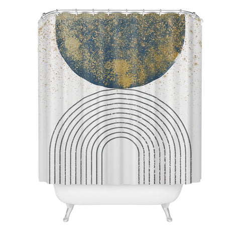 Sheila Wenzel-Ganny Moon Stardust Rainbow Shower Curtain