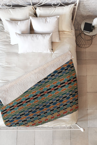 Sheila Wenzel-Ganny Moroccan Braided Abstract Fleece Throw Blanket
