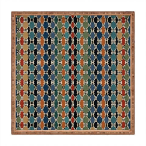 Sheila Wenzel-Ganny Moroccan Braided Abstract Square Tray