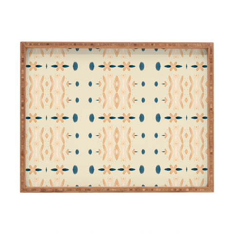 Sheila Wenzel-Ganny Mud Cloth Neutral Rectangular Tray