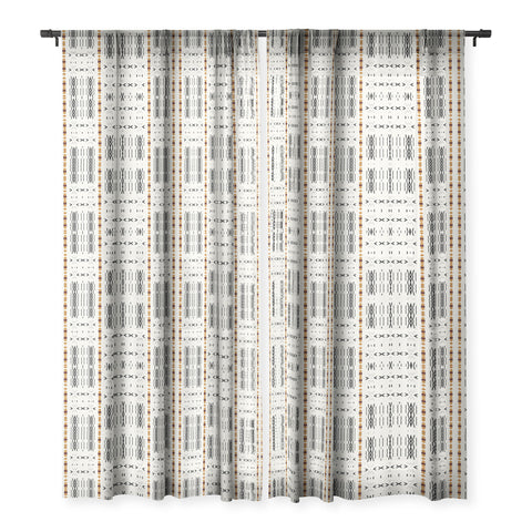 Sheila Wenzel-Ganny MudCloth Tribal Western Sheer Window Curtain