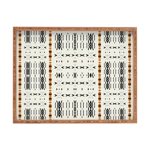 Sheila Wenzel-Ganny MudCloth Tribal Western Rectangular Tray