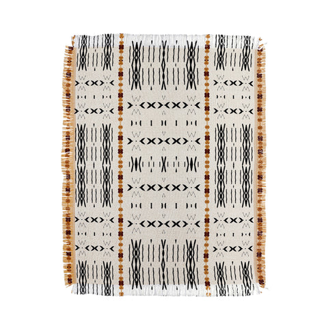 Sheila Wenzel-Ganny MudCloth Tribal Western Throw Blanket