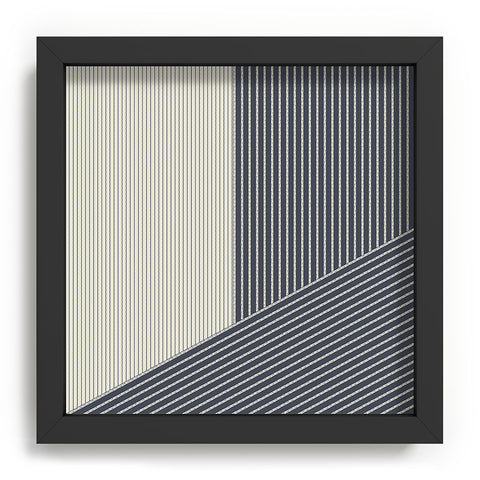 Sheila Wenzel-Ganny Mystic Grey Overlap Stripes Recessed Framing Square