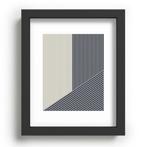 Sheila Wenzel-Ganny Mystic Grey Overlap Stripes Recessed Framing Rectangle