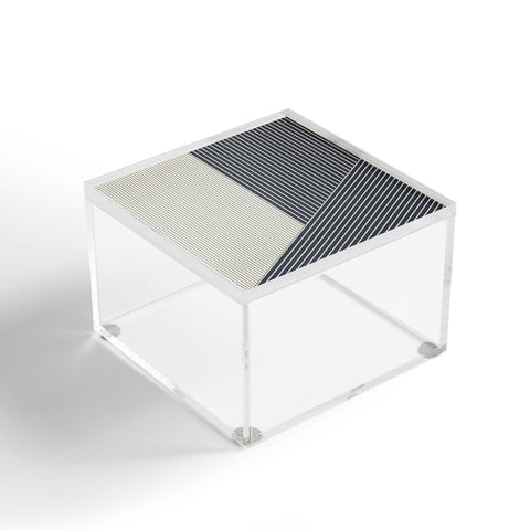 Sheila Wenzel-Ganny Mystic Grey Overlap Stripes Acrylic Box