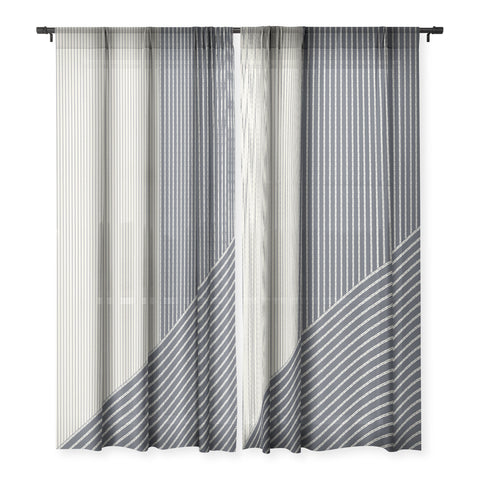 Sheila Wenzel-Ganny Mystic Grey Overlap Stripes Sheer Non Repeat